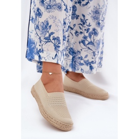 Espadrilles féminines avec Vinceza 13624 Braige beige 2