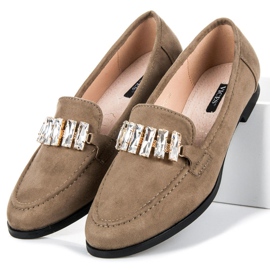 Vices Chaussures en daim avec un ornement vert 3