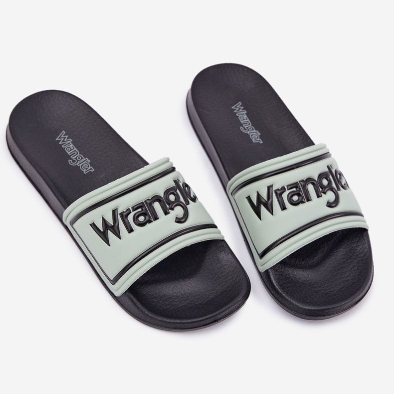 Wrangler Averell Slider Men Low 20251042.52D Slippétes masculines vert clair 1