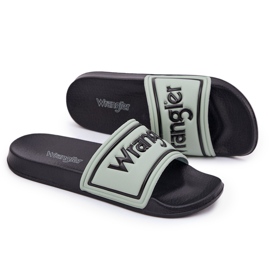 Wrangler Averell Slider Men Low 20251042.52D Slippétes masculines vert clair 7