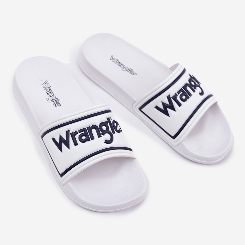 Wrangler Averell Slider Men Low 20251042.1fg White Flip -flops blanc 1
