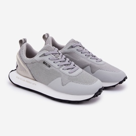 Sneakers masculins sur le système de plate-forme Big Star RR174358 Système de gris RR174358 1