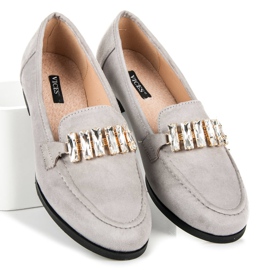 Vices Chaussures en daim avec un ornement gris 1