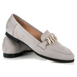 Vices Chaussures en daim avec un ornement gris 3