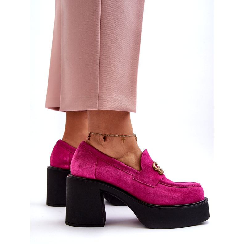 Zazoo 20170 Chaussures en Daim pour Femme à Talon Haut, Fuchsia rose 3