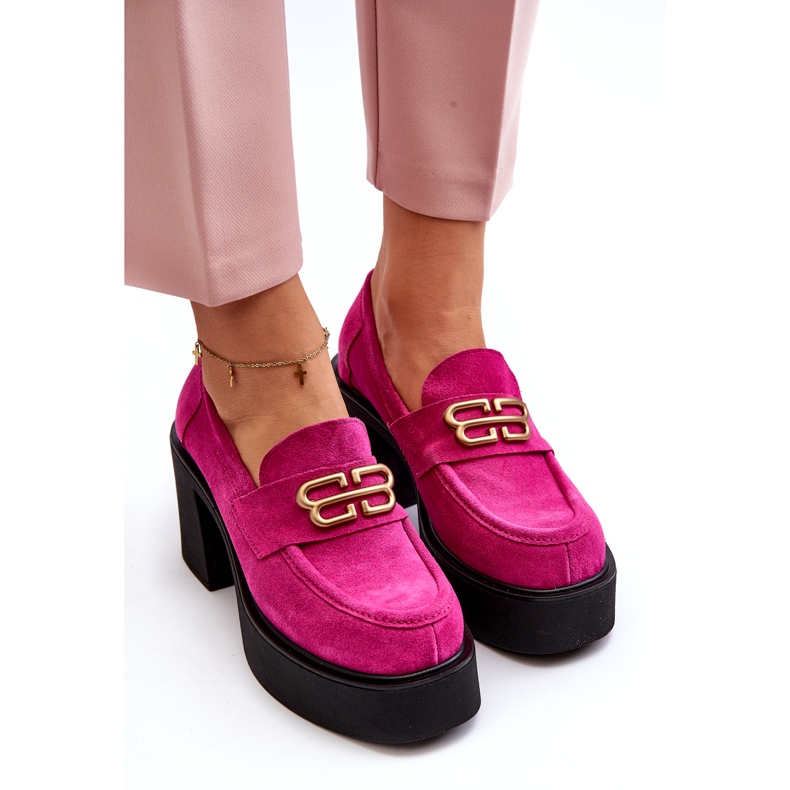 Zazoo 20170 Chaussures en Daim pour Femme à Talon Haut, Fuchsia rose 4