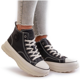 Sneakers pour femmes sur la plate-forme Big Star OO274063 Plateforme noire le noir 4