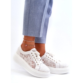 S.Barski Baskets en dentelle pour femmes sur la plate-forme S. Barski Hy51-059 White blanc 2