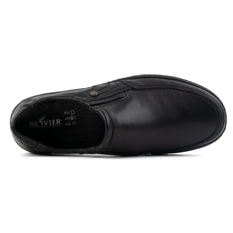 Olivier Chaussures en cuir pour hommes 790MP noires le noir 5