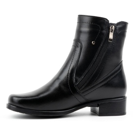 Olivier Bottes isolées en cuir pour femmes avec deux fermetures éclair 310BB, noir 1