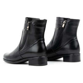 Olivier Bottes isolées en cuir pour femmes avec deux fermetures éclair 310BB, noir 4