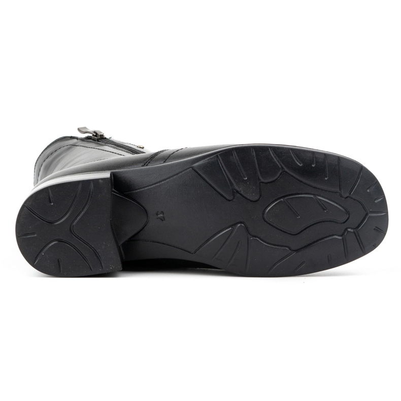 Olivier Bottes isolées en cuir pour femmes avec deux fermetures éclair 310BB, noir 5