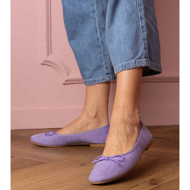 Ballerines violet avec un arc d'Ekozamsz 1
