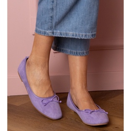 Ballerines violet avec un arc d'Ekozamsz 2