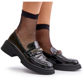 S.Barski Locons de lauffoles verni aux femmes avec décoration lz42-030 noir 5