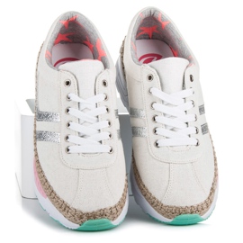 Kylie Baskets à lacets, espadrilles brun gris 1