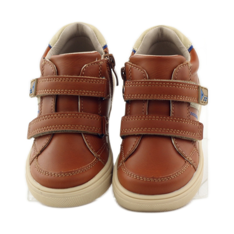 American Club Bottines américaines en cuir 703915 bleu marine brun 4