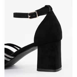 Goodin Sandales en daim noir sur le post 1