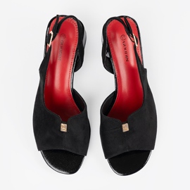 Goodin Sandales en daim noir le noir 3