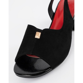 Goodin Sandales en daim noir le noir 5