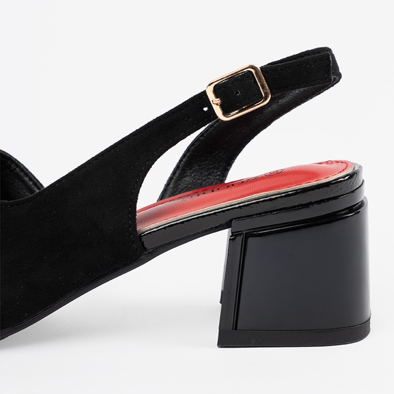 Goodin Sandales en daim noir le noir 2