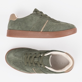 Baskets en daim sneakers sergio leone vert 5