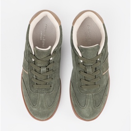 Baskets en daim sneakers sergio leone vert 4