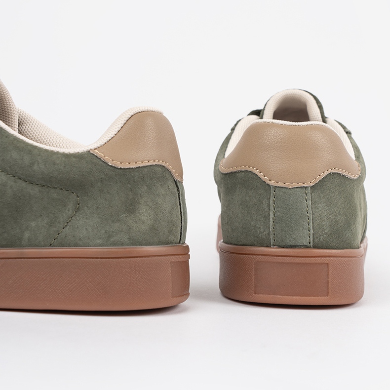 Baskets en daim sneakers sergio leone vert 1