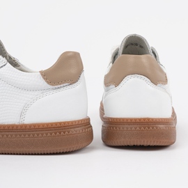 Sneakers blancs en cuir féminin Sergio Leone blanche 1