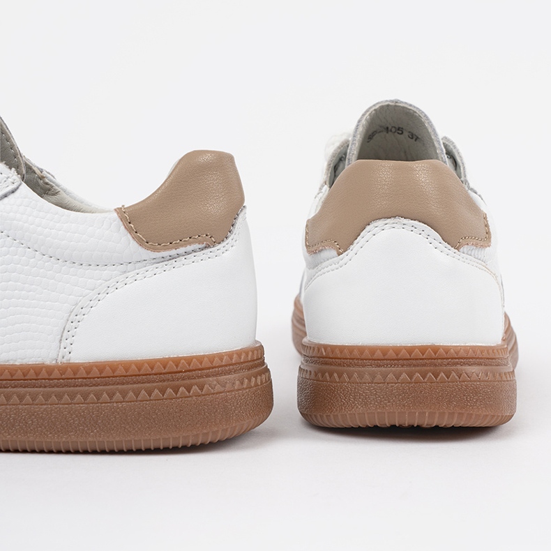 Sneakers blancs en cuir féminin Sergio Leone blanche 1