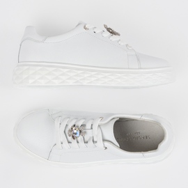 Baskets blanches avec épingles en cuir Sergio Leone 4
