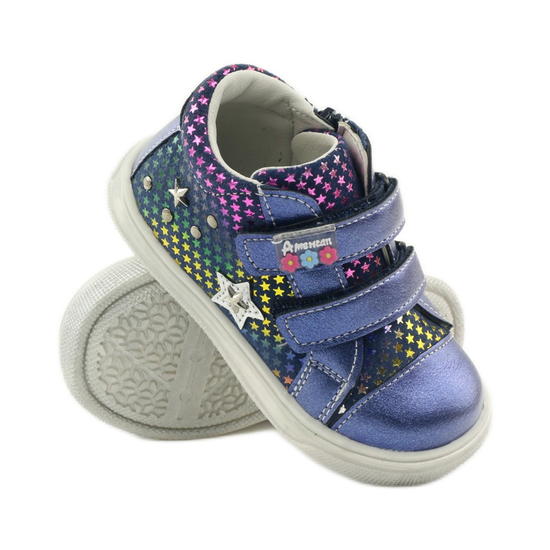 American Club Chaussures de sport confortables avec l'étoile américaine 703925 bleu marine 3