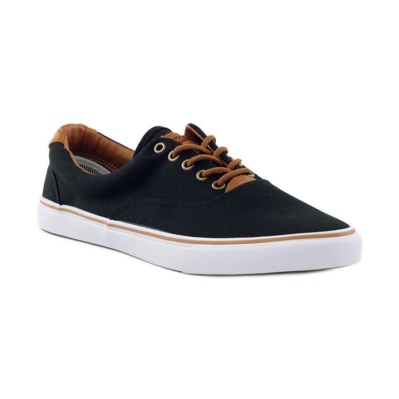 American Club Baskets noires nouées 18-65 le noir brun 1 American Club Baskets noires nouées 18-65 le noir brun 1