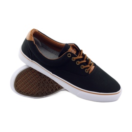 American Club Baskets noires nouées 18-65 le noir brun 3 American Club Baskets noires nouées 18-65 le noir brun 3