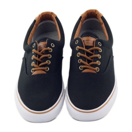 American Club Baskets noires nouées 18-65 le noir brun 4