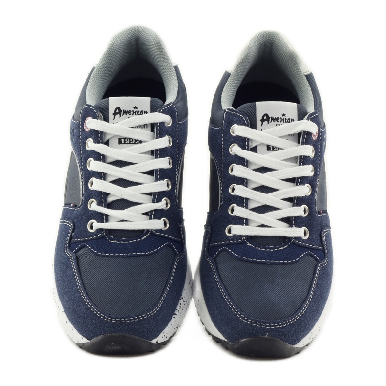 American Club baskets américaines 703039 blanche bleu marin 4 American Club baskets américaines 703039 blanche bleu marin 4