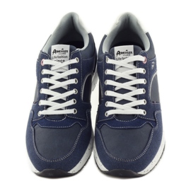 American Club Chaussures de sport pour hommes Baskets américaines 703039 bleu marine 4