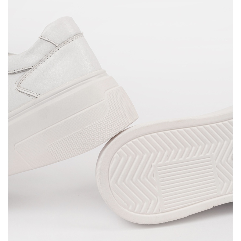 Baskets blanches sur la plate-forme en cuir Sergio Leone 1