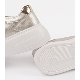 Baskets dorées sur la plate-forme en cuir Sergio Leone 1