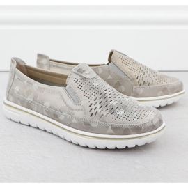 Evento Chaussures en cuir pour femmes Openwork Golden Event 1653 d'or 2