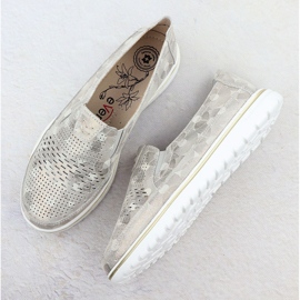 Evento Chaussures en cuir pour femmes Openwork Golden Event 1653 d'or 3