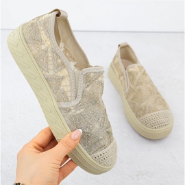 ARTIKER Espadrilles féminines insérées avec de la dentelle Beige Artker 56C2127 1