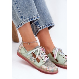 Chaussures en cuir pour femmes Maciejka 06791-09 vert clair 6
