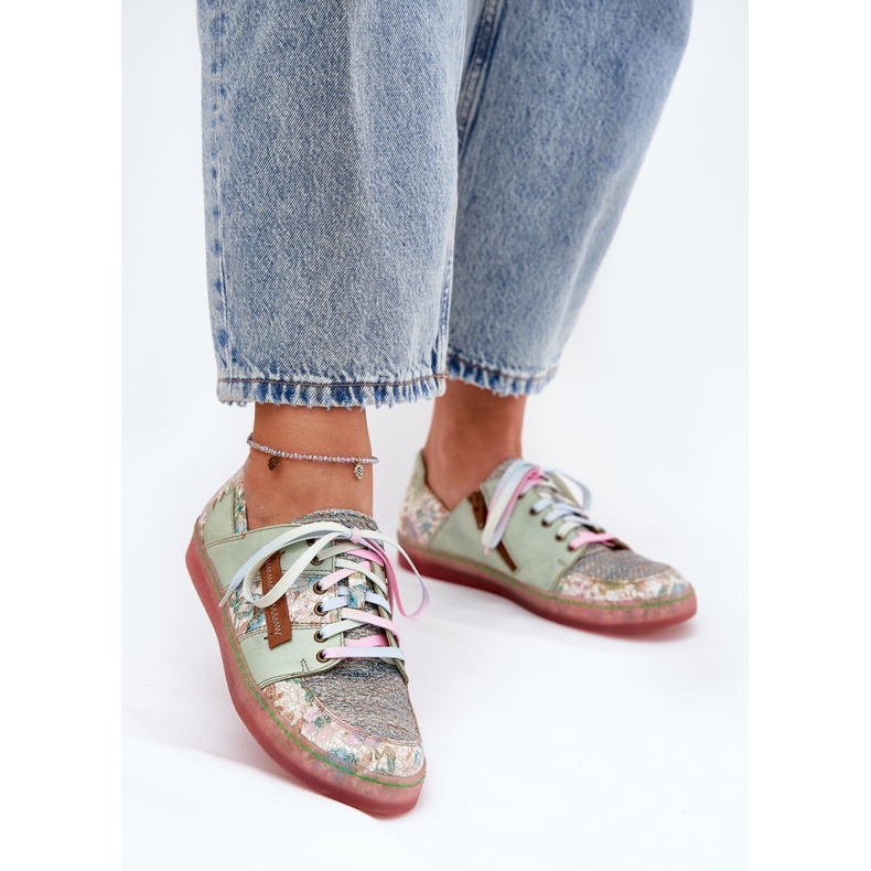 Chaussures en cuir pour femmes Maciejka 06791-09 vert clair 2