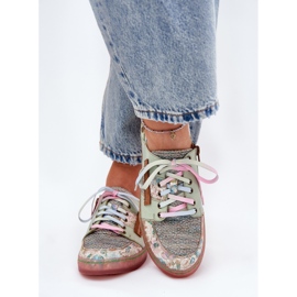 Chaussures en cuir pour femmes Maciejka 06791-09 vert clair 3
