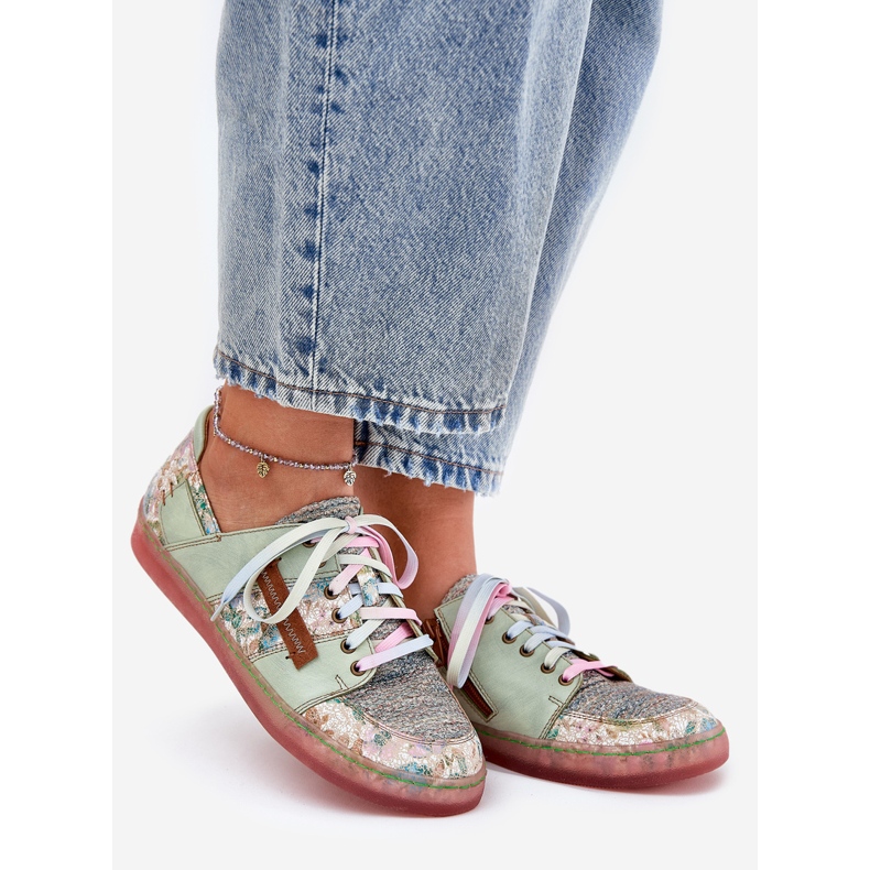 Chaussures en cuir pour femmes Maciejka 06791-09 vert clair 1