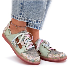 Chaussures en cuir pour femmes Maciejka 06791-09 vert clair 9