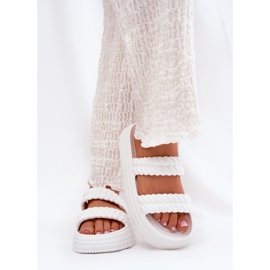 S.Barski Les tongs en mousse légère sur la plate-forme S. Barski ZK51-001 blanc blanche 2 S.Barski Les tongs en mousse légère sur la plate-forme S. Barski ZK51-001 blanc blanche 2