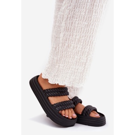 S.Barski Les tongs en mousse légère sur la plate-forme S. Barski ZK51-001 noir 1