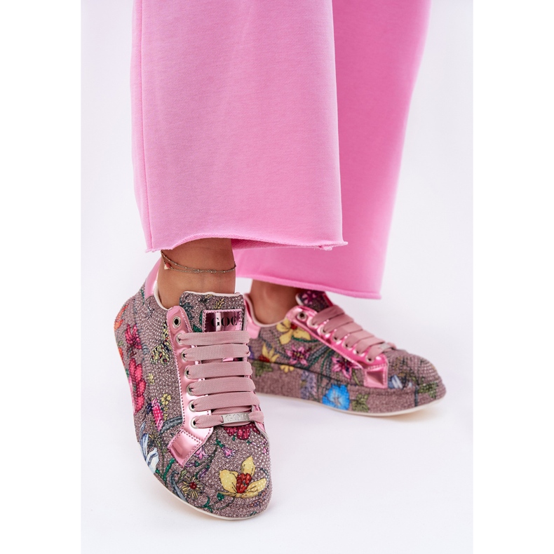 Sneakers à motifs sur la plate-forme avec une décoration de Goe RR2N4002 Multikolor multicolore 2